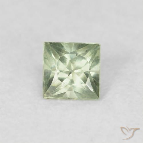 0.20ct 天然 浅绿色 蓝宝石, 正方形, VS