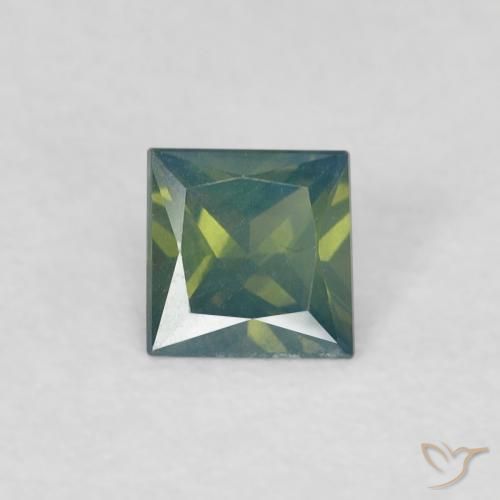 0.32ct 天然 深绿色 蓝宝石, 正方形, VS