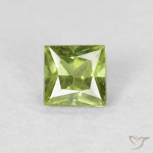 0.30ct 天然 黄绿色 蓝宝石, 正方形, VS