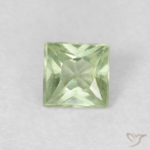 0.21ct 天然 淡梨绿色 蓝宝石, 正方形, VS