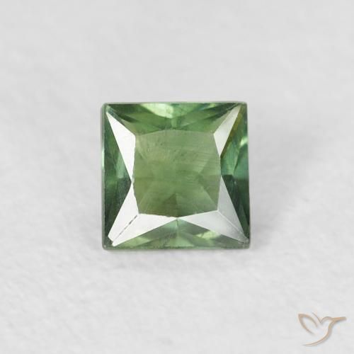 0.33ct 天然 中绿色 蓝宝石, 正方形, VS