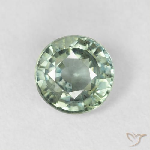 0.79ct 天然 大地绿 蓝宝石, 圆形的, VS