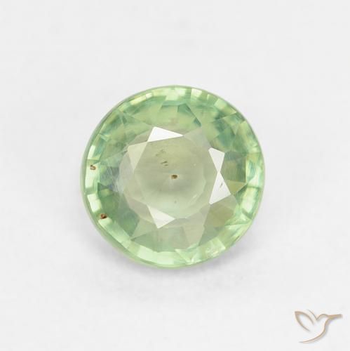 0.81ct 天然 中绿色 蓝宝石, 圆形的, VS