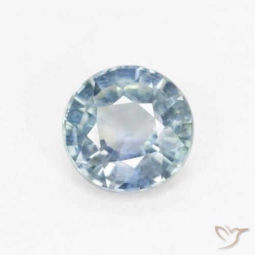 0.70ct 天然 淡蓝 蓝宝石, 圆形的, VS