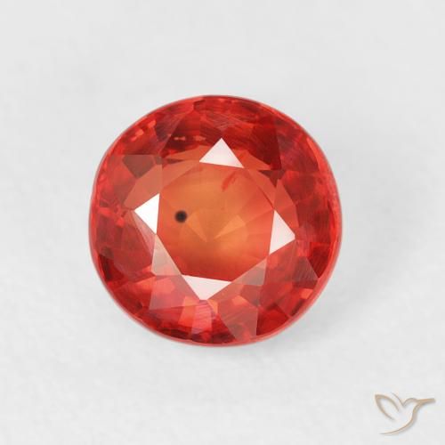 1.13ct 天然 深红色 蓝宝石, 圆形的, VS