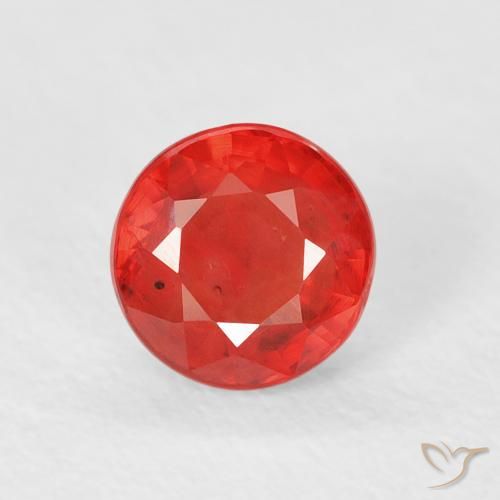 0.82ct 天然 亮红 蓝宝石, 圆形的, VS