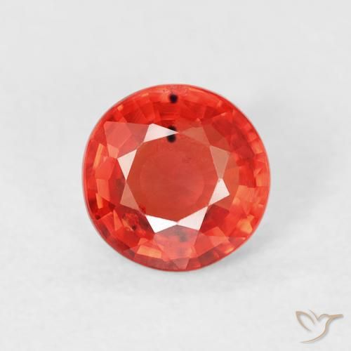 0.76ct 天然 亮红 蓝宝石, 圆形的, VS
