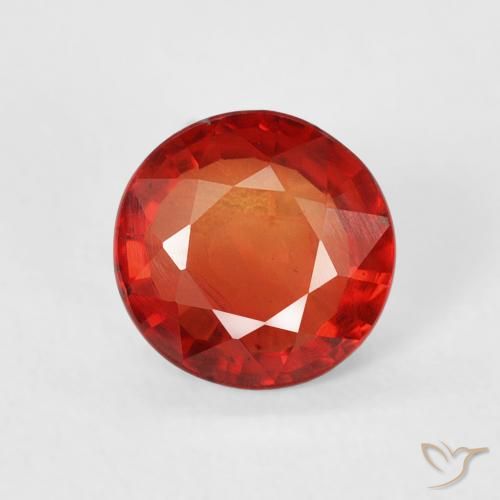 0.77ct 天然 亮红 蓝宝石, 圆形的, VS