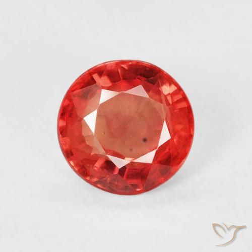 0.78ct 天然 亮红 蓝宝石, 圆形的, VS