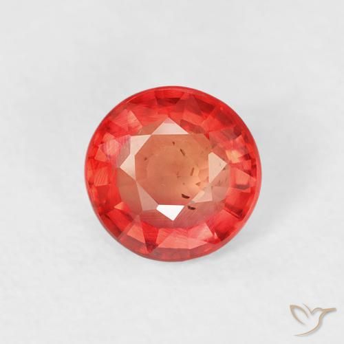 0.61ct 天然 亮红 蓝宝石, 圆形的, VS