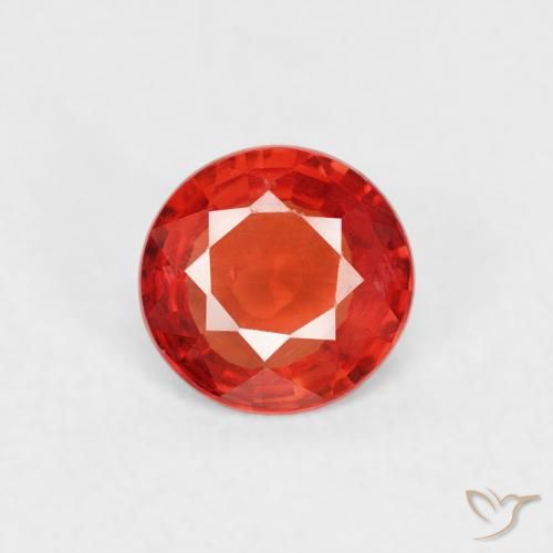 0.52ct 天然 亮红 蓝宝石, 圆形的, VS