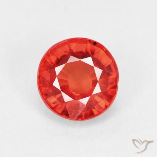 0.95ct 天然 中红 蓝宝石, 圆形的, VS
