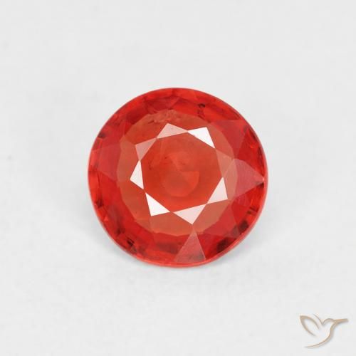 0.51ct 天然 亮红 蓝宝石, 圆形的, VS
