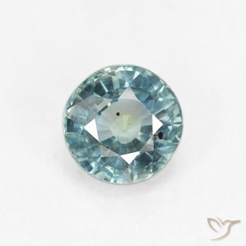 0.85ct 天然 非常浅的蓝色 蓝宝石, 圆形的, VS