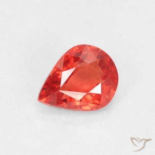 0.47ct 天然 深红橙 蓝宝石, 梨形, VVS-VS