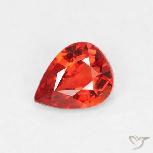 0.40ct 天然 中红 蓝宝石, 梨形, VVS-VS