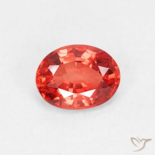 0.46ct 天然 明亮的深红色 蓝宝石, 椭圆形, VVS-VS