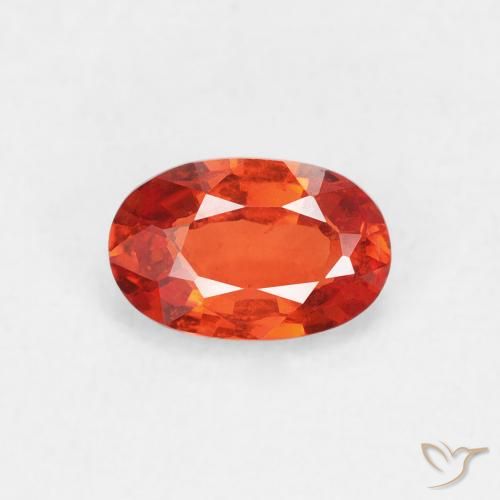 0.56ct 天然 红橙色 蓝宝石, 椭圆形, VVS-VS