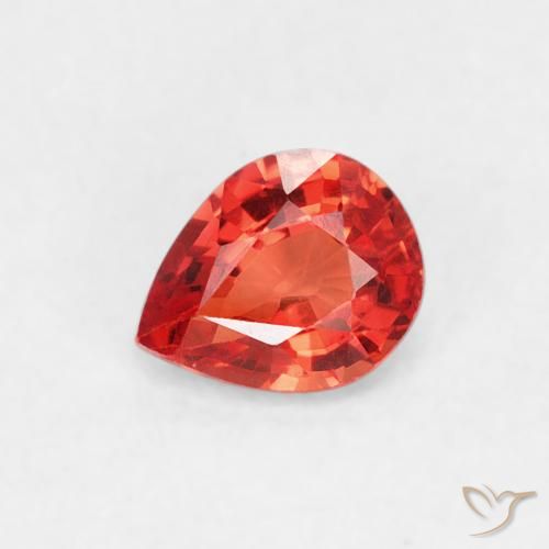 0.43ct 天然 中红 蓝宝石, 梨形, VVS-VS