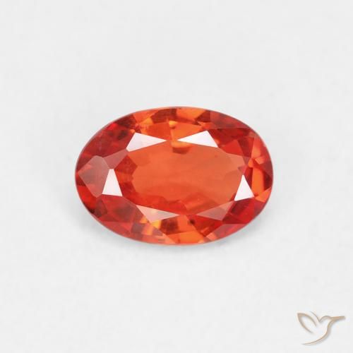 0.46ct 天然 红橙色 蓝宝石, 椭圆形, VVS-VS