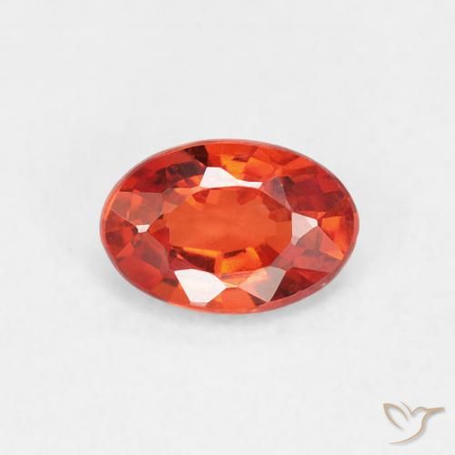 0.53ct 天然 红橙色 蓝宝石, 椭圆形, VVS-VS