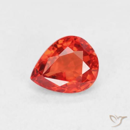 0.54ct 天然 深红橙 蓝宝石, 梨形, VVS-VS