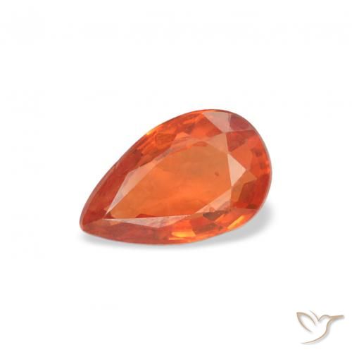 0.52ct 天然 中橙 蓝宝石, 梨形, VS