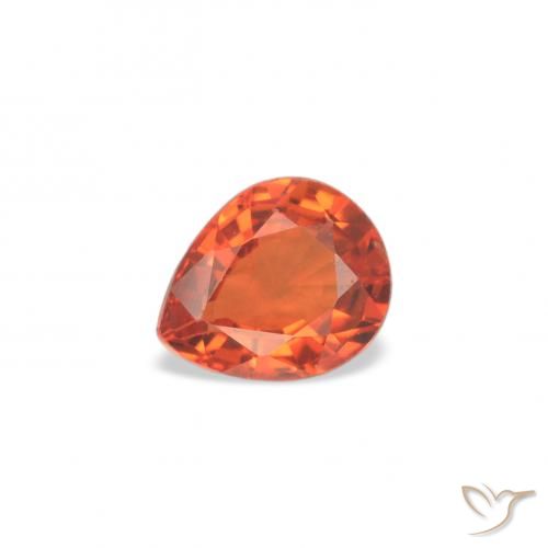 0.36ct 天然 中橙 蓝宝石, 梨形, VS