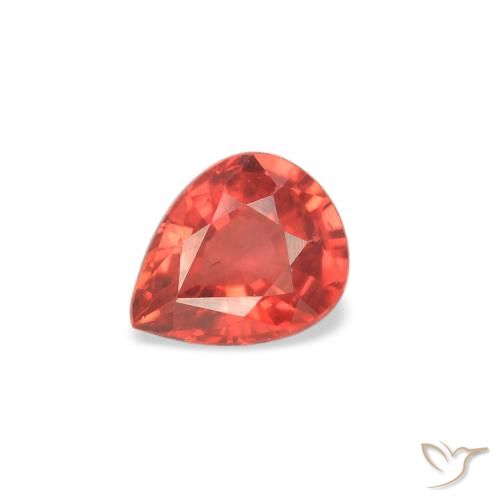 0.42ct 天然 深红色 蓝宝石, 梨形, VS