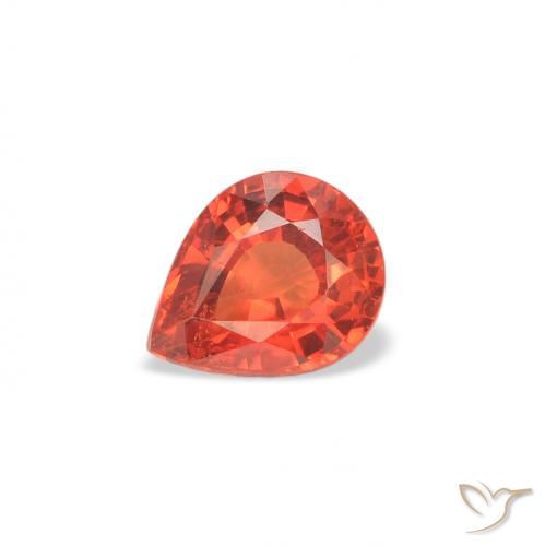 0.46ct 天然 深红色 蓝宝石, 梨形, VS