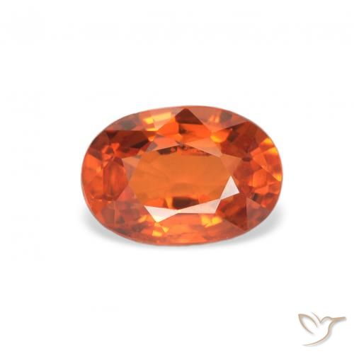 0.73ct 天然 火橙 蓝宝石, 椭圆形, VS