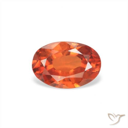 0.60ct 天然 中橙 蓝宝石, 椭圆形, VS
