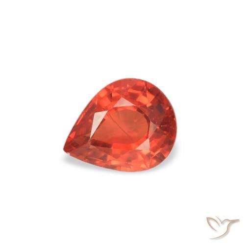 0.46ct 天然 中红 蓝宝石, 梨形, VS