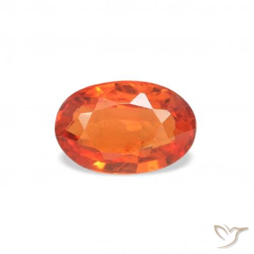 0.54ct 天然 中橙 蓝宝石, 椭圆形, VS
