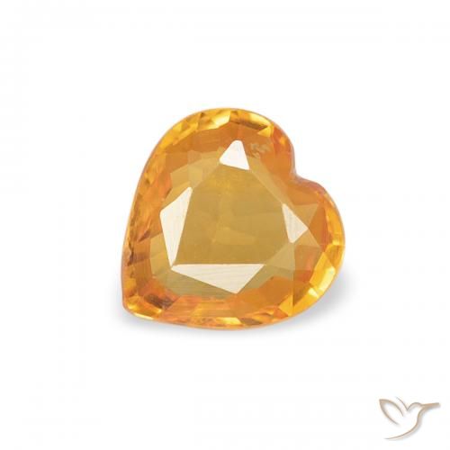 0.37ct 天然 黄金色 蓝宝石, 心形, VVS