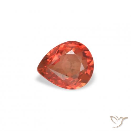 0.43ct 天然 中红 蓝宝石, 梨形, VVS-VS