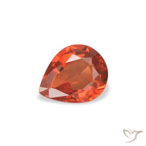 0.51ct 天然 中红 蓝宝石, 梨形, VVS-VS