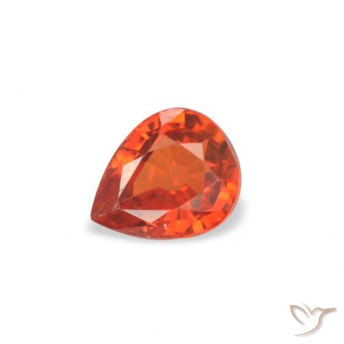 0.52ct 天然 红橙色 蓝宝石, 梨形, VVS-VS