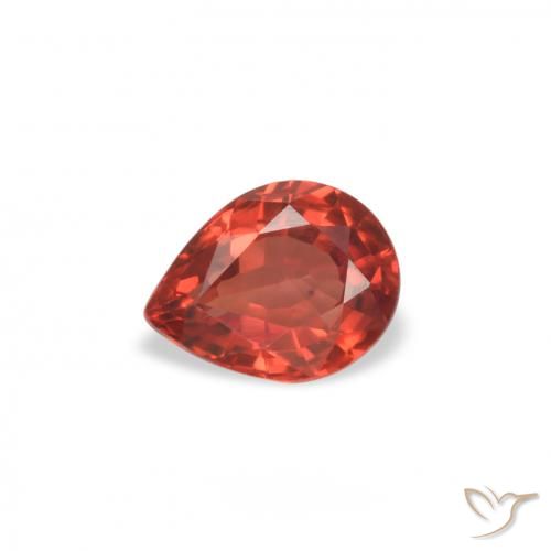 0.45ct 天然 明亮的深红色 蓝宝石, 梨形, VVS-VS