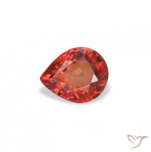 0.42ct 天然 亮红 蓝宝石, 梨形, VVS-VS
