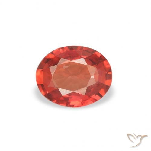 0.33ct 天然 深红色 蓝宝石, 椭圆形, VVS