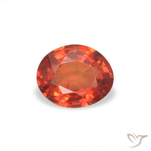 0.41ct 天然 明亮的深红色 蓝宝石, 椭圆形, VS