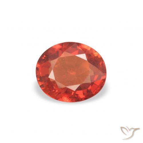 0.36ct 天然 暖橙 蓝宝石, 椭圆形, VS