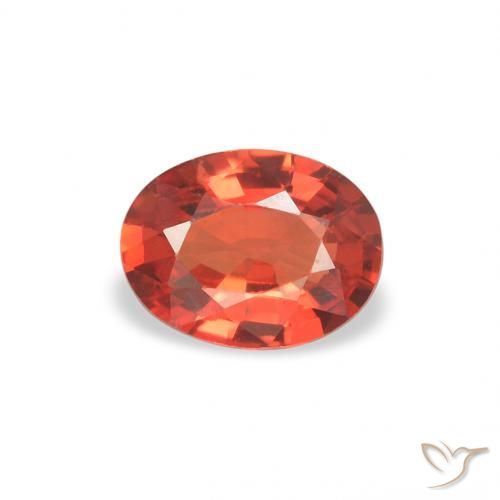 0.36ct 天然 深红色 蓝宝石, 椭圆形, VS