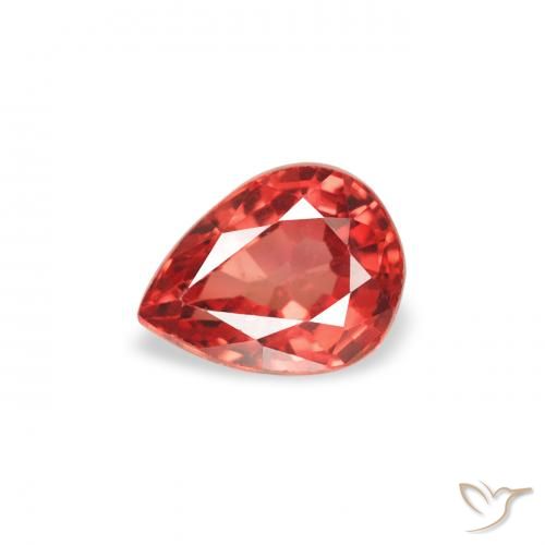 0.43ct 天然 中红 蓝宝石, 梨形, VS