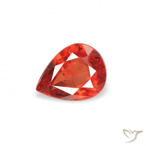 0.38ct 天然 深红色 蓝宝石, 梨形, VS