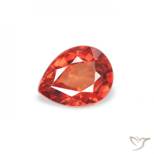 0.42ct 天然 中橙 蓝宝石, 梨形, VS