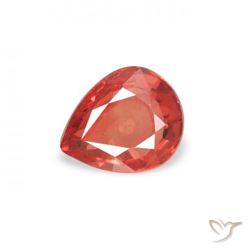 0.49ct 天然 深红色 蓝宝石, 梨形, VS