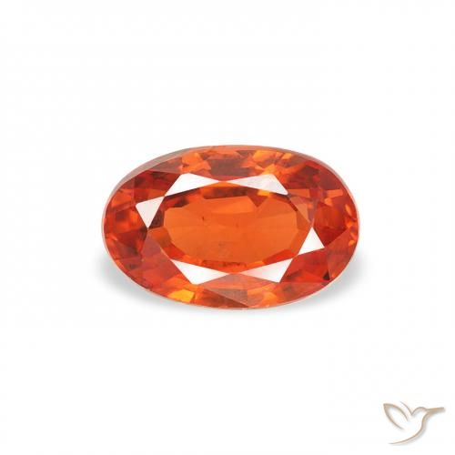 0.76ct 天然 红橙色 蓝宝石, 椭圆形, VS