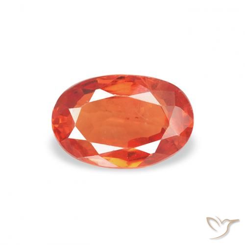 0.67ct 天然 中橙 蓝宝石, 椭圆形, VS